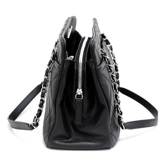 Chanel Matelasse Chain Shoulder Bag Caviar Skin Black - Picture 3 of 7